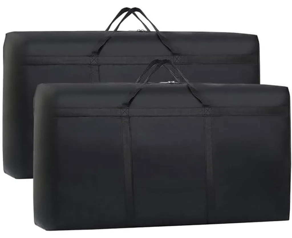 Lot de 2 Housses de Rangement Imperméables 90L avec Zips Renforcés