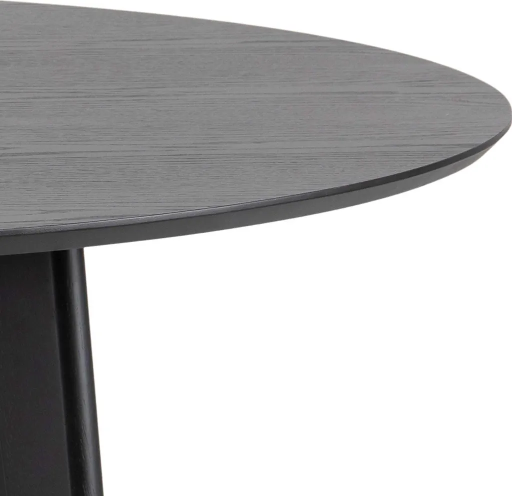 Table de salle à manger Roxby Ø140 cm noire en bois design scandinave - 6