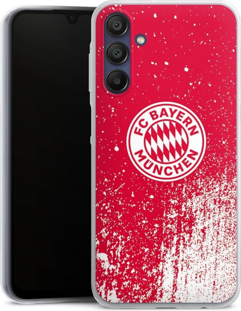 DeinDesign Slim Hülle für Samsung Galaxy A15 5G Silikon Case Ultra Dünn Handyhülle FC Bayern München FCB Offizielles Lizenzprodukt