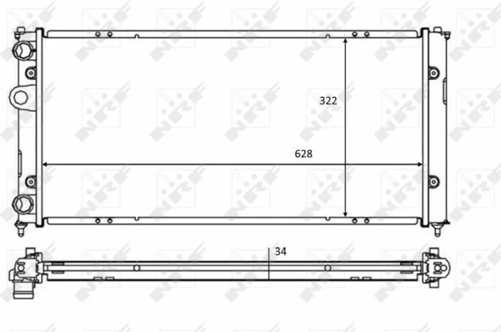 Radiateur NRF 58386 pour Seat Cordoba Ibiza et VW Caddy OE 6K0121253T