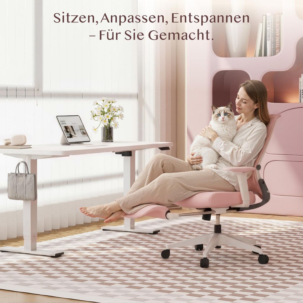 FLEXISPOT Foldex Chaise Bureau Pliante, Chaise Ergonomique avec Support