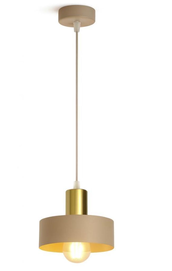 LUXOLAR - Pendelleuchte LED Beige E27 60W - Hängelampe Schlafzimmer, Küche über Esstisch Wohnzimmer modern