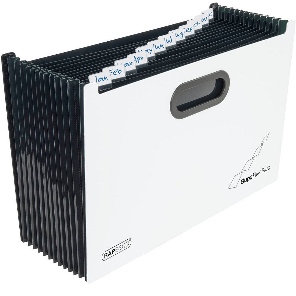 RAPESCO Fächermappe SupaFile Plus DIN A4+ 13 Fächer weiß