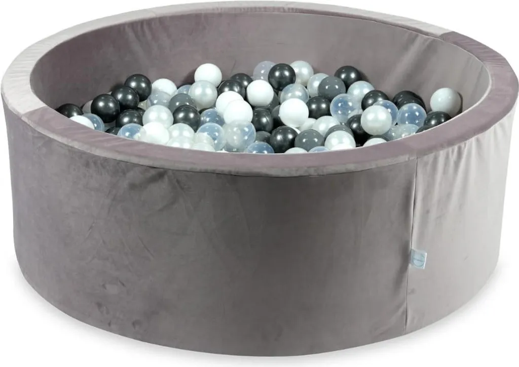 Piscine à balles 500 pièces 110x40cm en velours lilas pour enfant