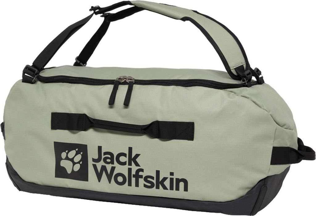 A studio shot of a duffel bag.