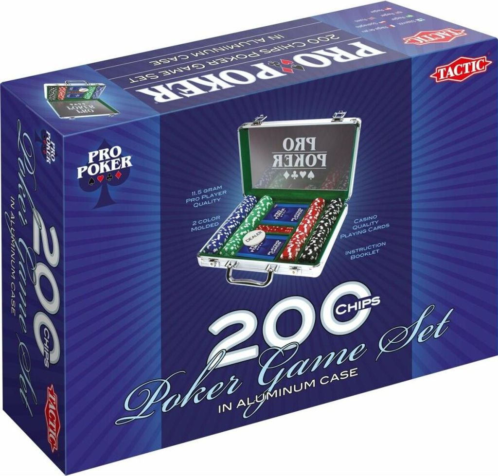 Tactic Game Pro Poker 200 Puppe Durchsichtig Durchsichtig One Size