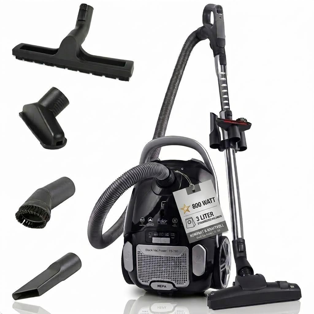 Fakir Black Vac Power Staubsauger mit Beutel, Leiser Produktbild 