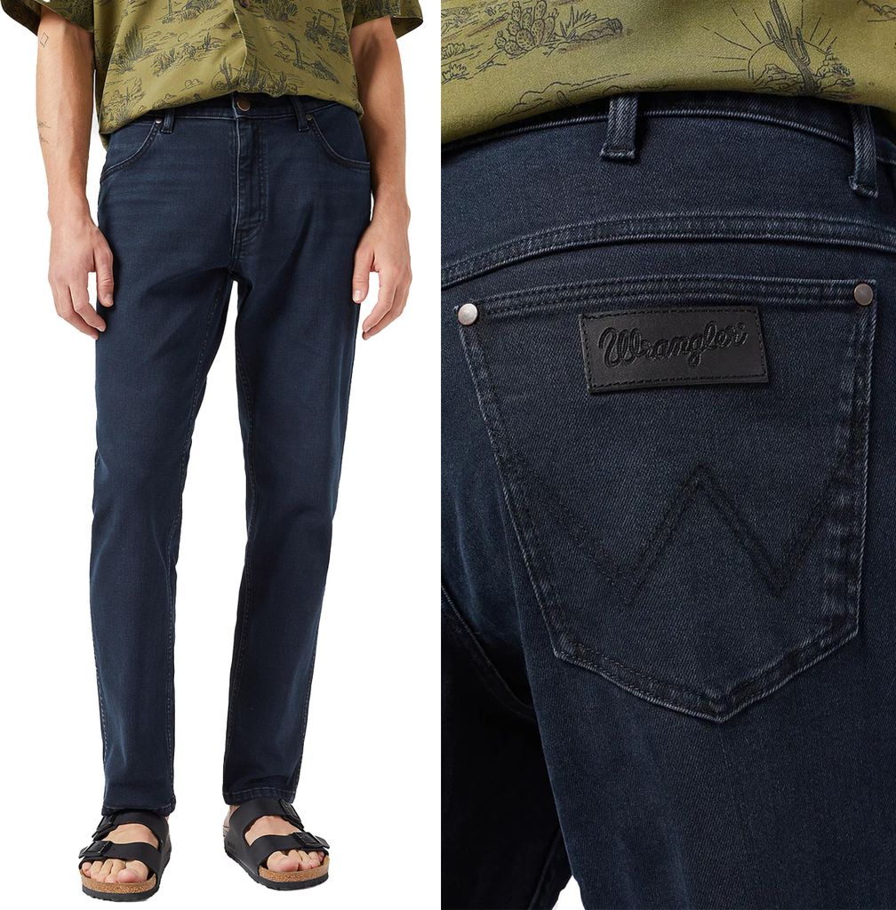 WRANGLER Herren, Jeanshosen, Regular fit RIVER, W30 L30, Blau, Jeans, baggyjeans, buggy