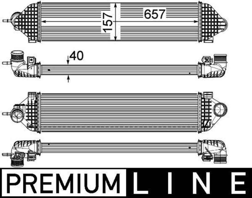 MAHLE CI 247 000P Ladeluftkühler LLK für FORD FOCUS III Turnier Turbo Intercooler