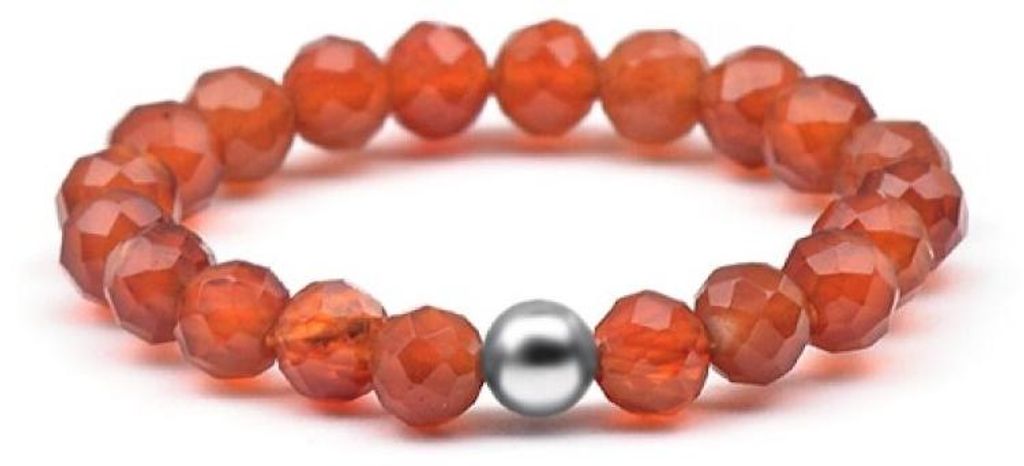 Mineralring mit Karneol POL-R15 - Kreis: 56 mm