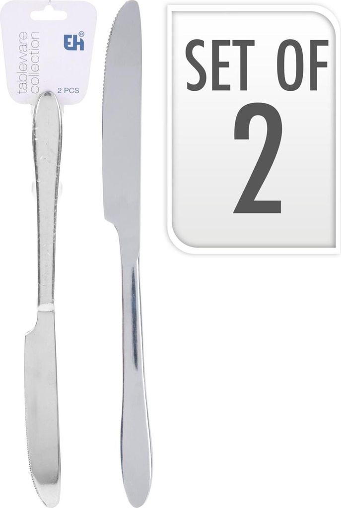 Excellent Houseware Tafelmesserset 2-teilig 23,5 cm