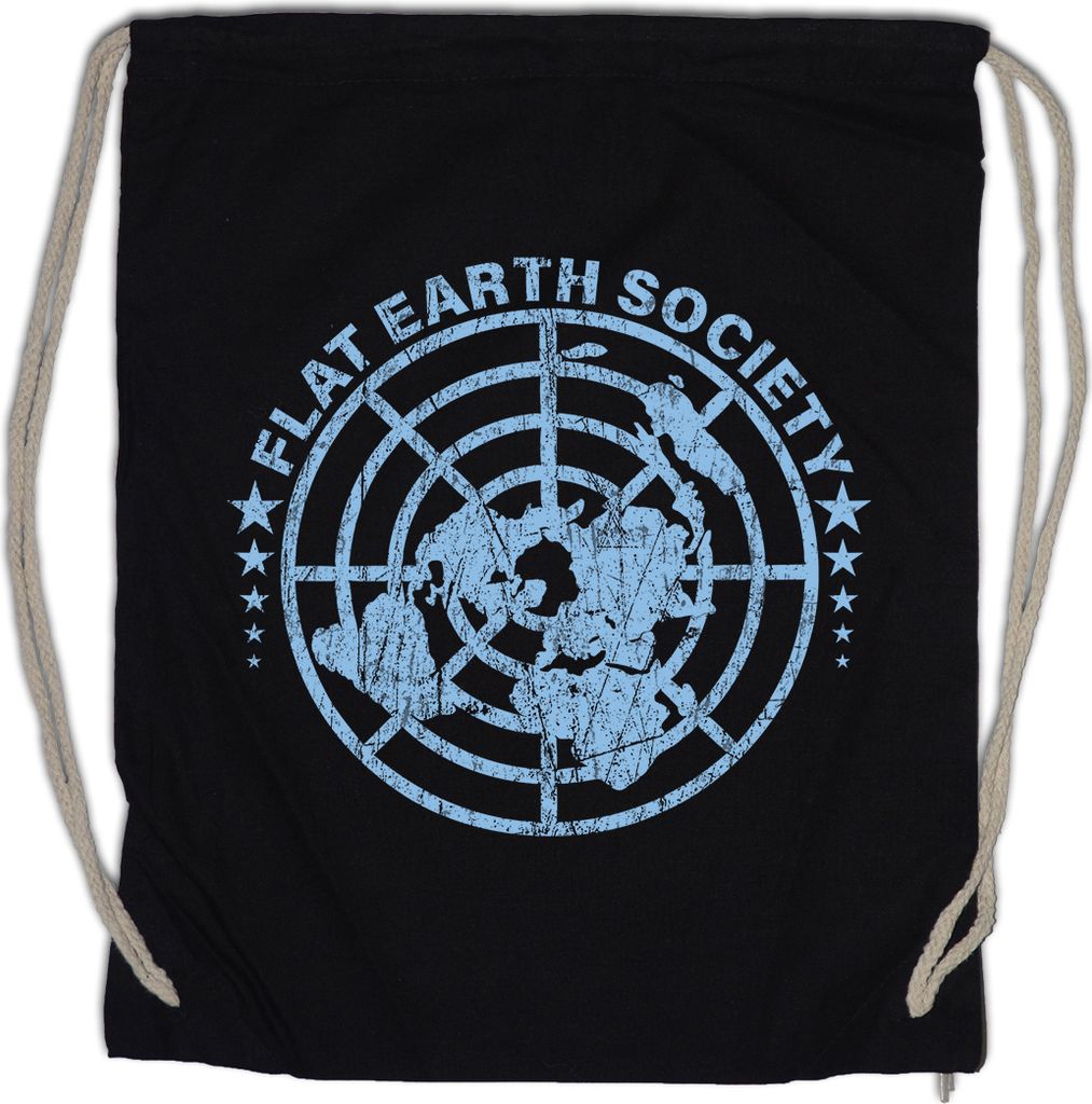 Urban Backwoods Flat Earth Society, Turnbeutel, Farbe: Schwarz