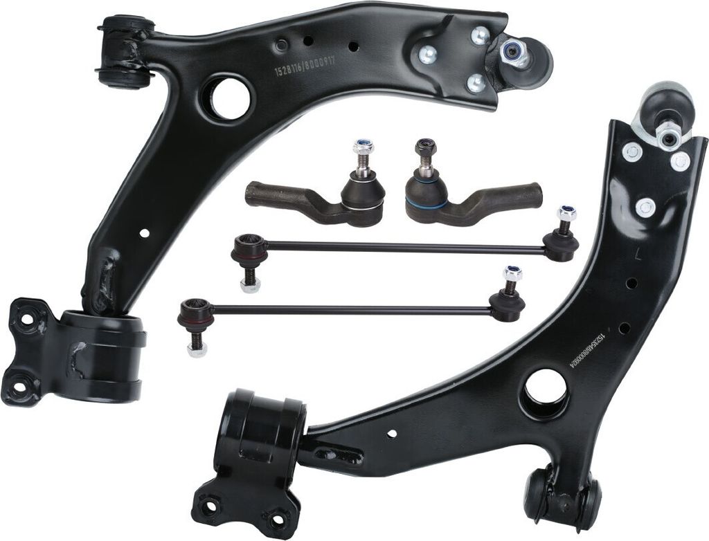 RIDEX 772S0723 Querlenker Reparatursatz für FORD Focus II Schrägheck (DA, HCP, DP) Vorne Links Vorne Rechts