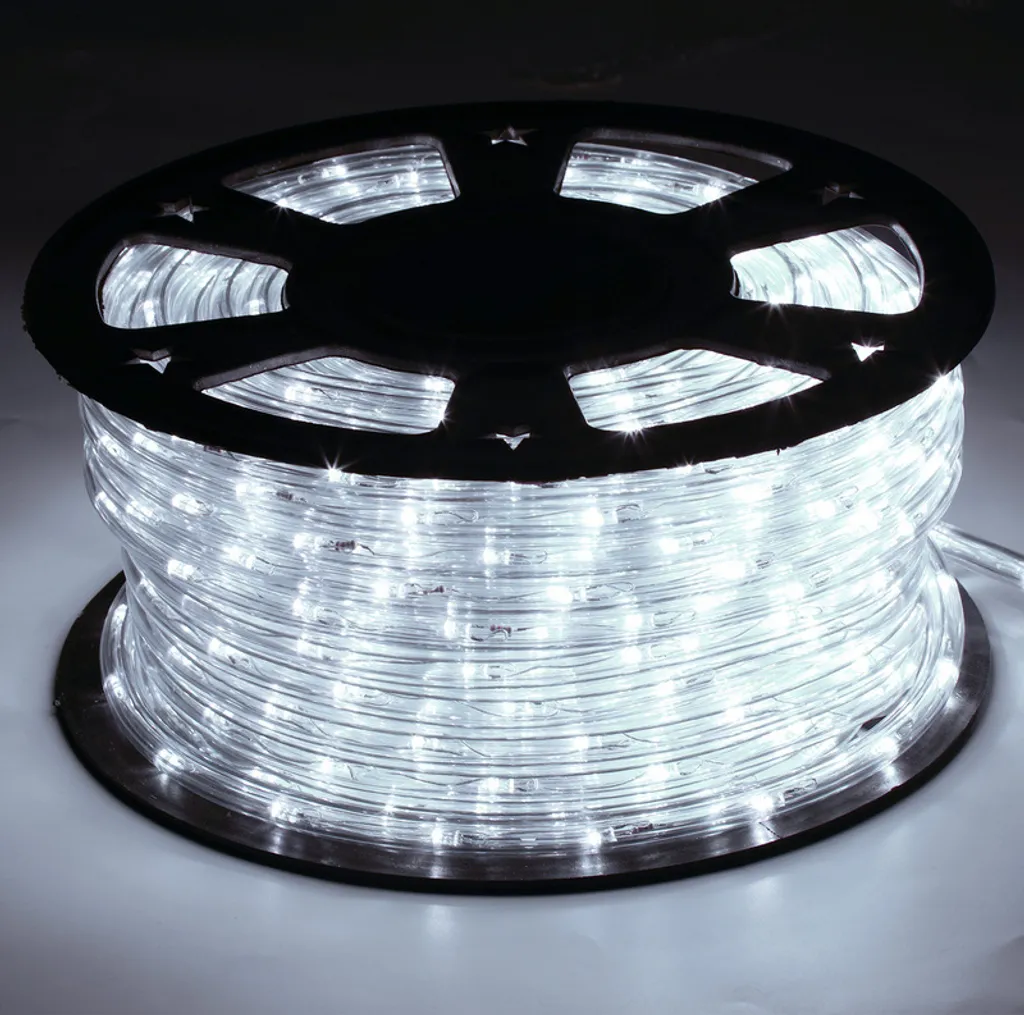 Jopassy 10m LED corda luce all'aperto indoor, 240 LED impermeabile tubo LED, festa luce illuminazione decorativa Natale, bianco