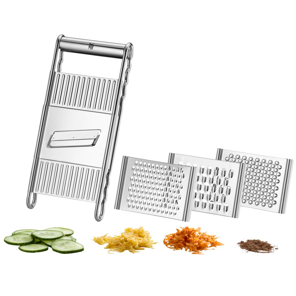 WMF Reibe Gourmet Edelstahl 4 Einsätze Hobel Gemüsereibe Produktbild 