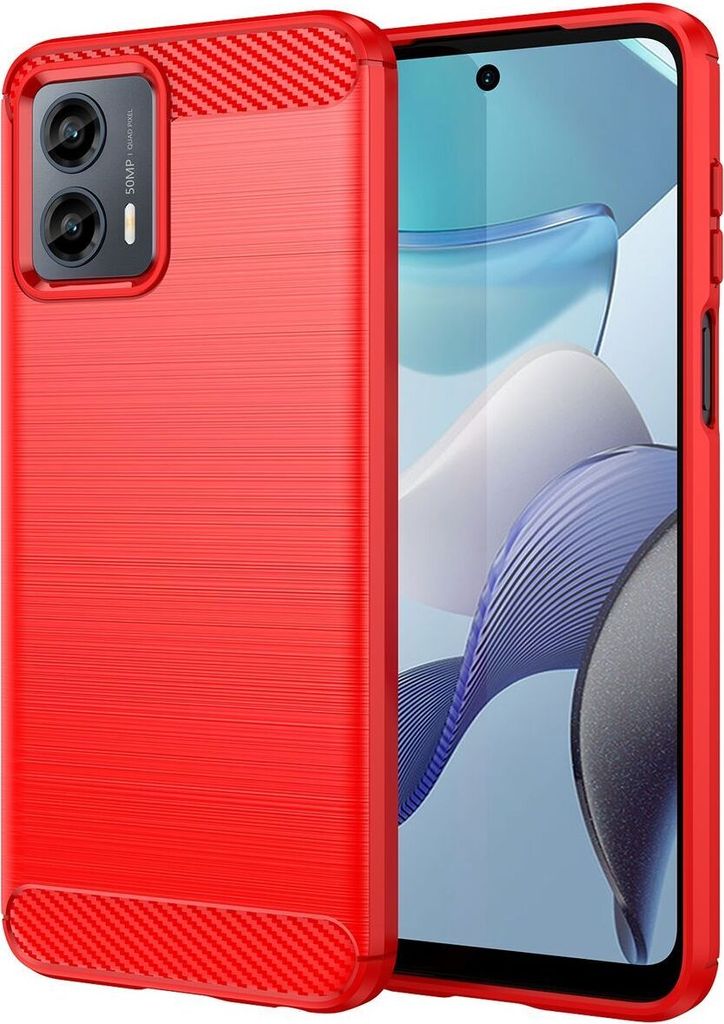 König Design Hülle kompatibel mit Motorola Moto G 5G 2023 Kunststoff Soft Handyhülle - Handy Case Rot