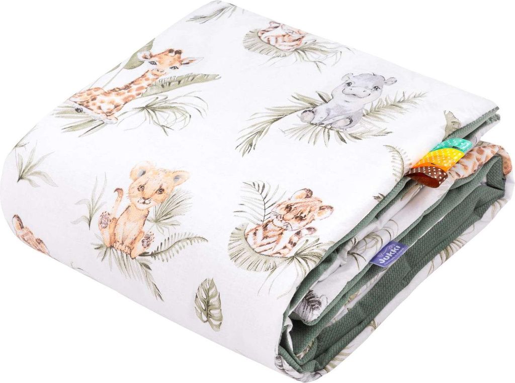 Savanna Fun & Olive Velvet Neugeborene Decke 55x75cm Produktbild 