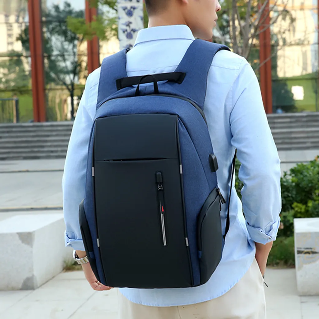 Sac à dos informatique 17" étanche gris avec port de charge USB - 17