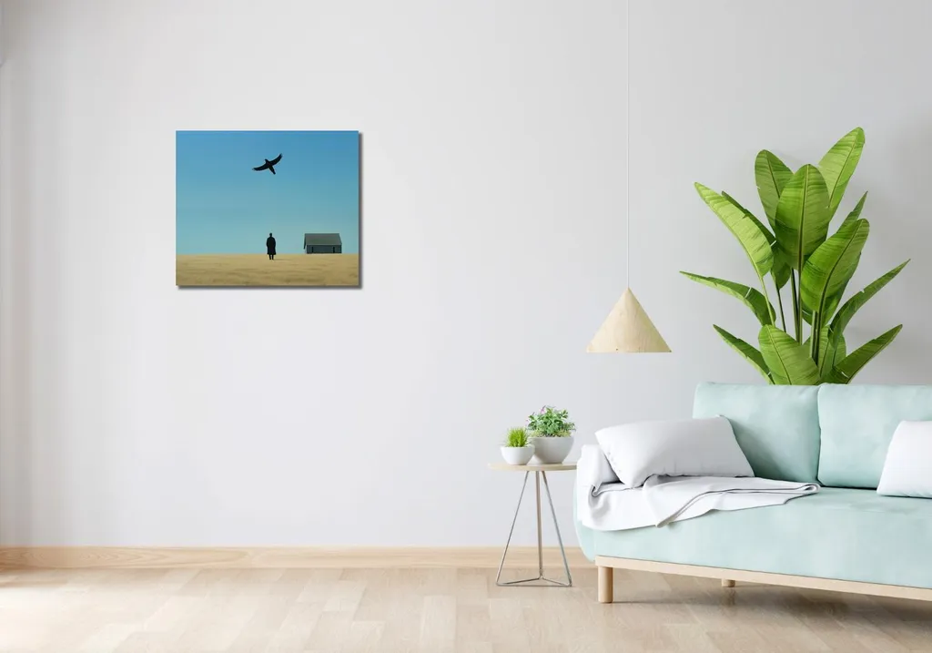 Impression Solitaire et Libre 60x50 cm - Toile Premium Haute Définition
