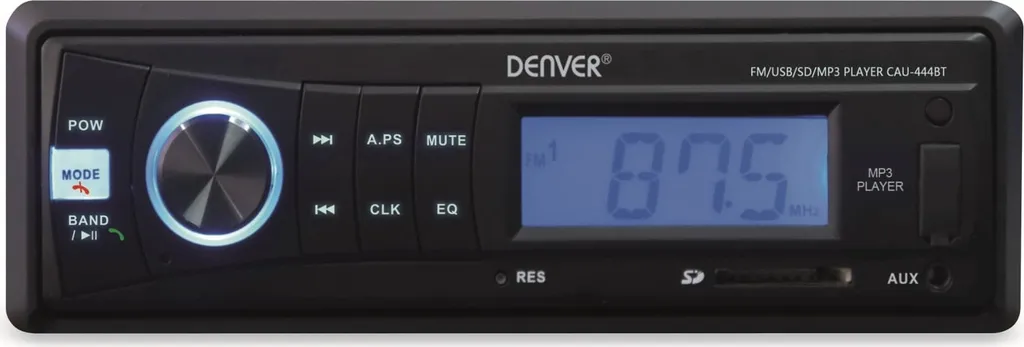 Système Audio Voiture Bluetooth Denver CAU-444BT Main Libres USB SD
