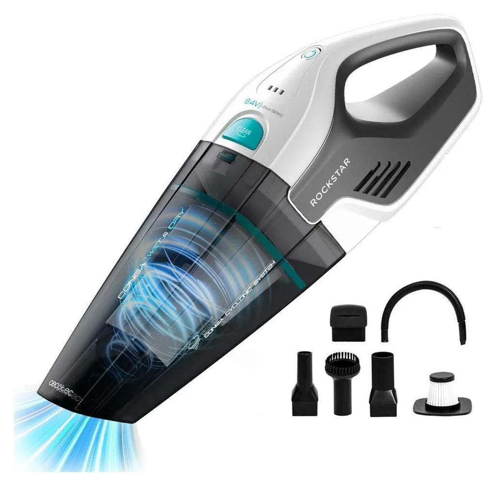 Aspirateur à main sans fil puissant Wet & Dry 8,4 V avec filtre lavable