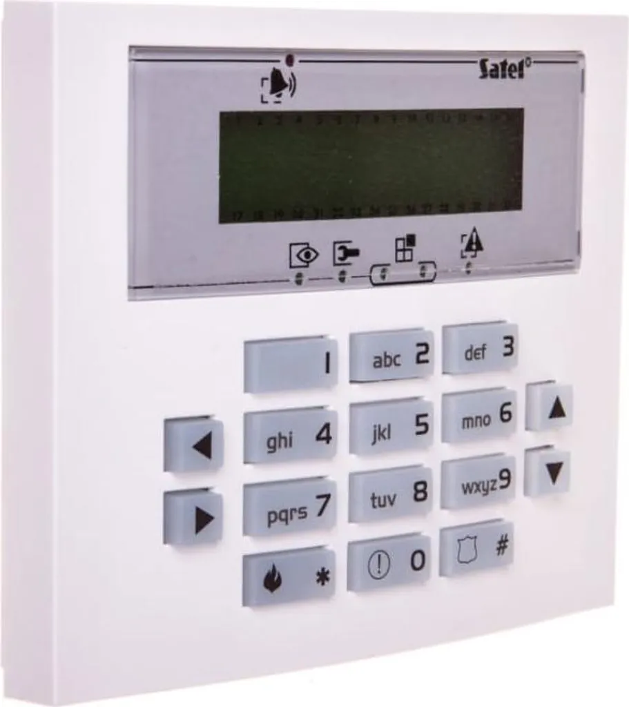 Satel INT-KLCDS-GR Manipulateur avec Écran LCD et Touches de Fonction