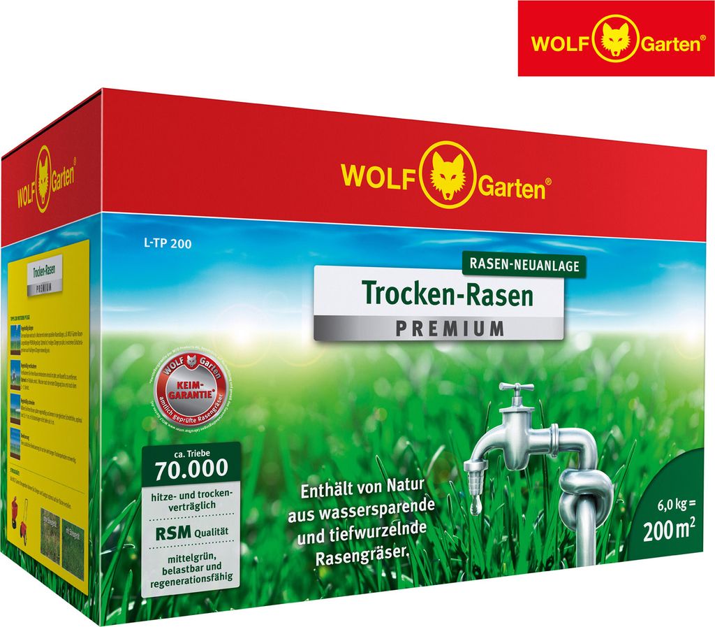 WOLF Garten Trocken Rasen Premium 6kg L-TP 200 D/A