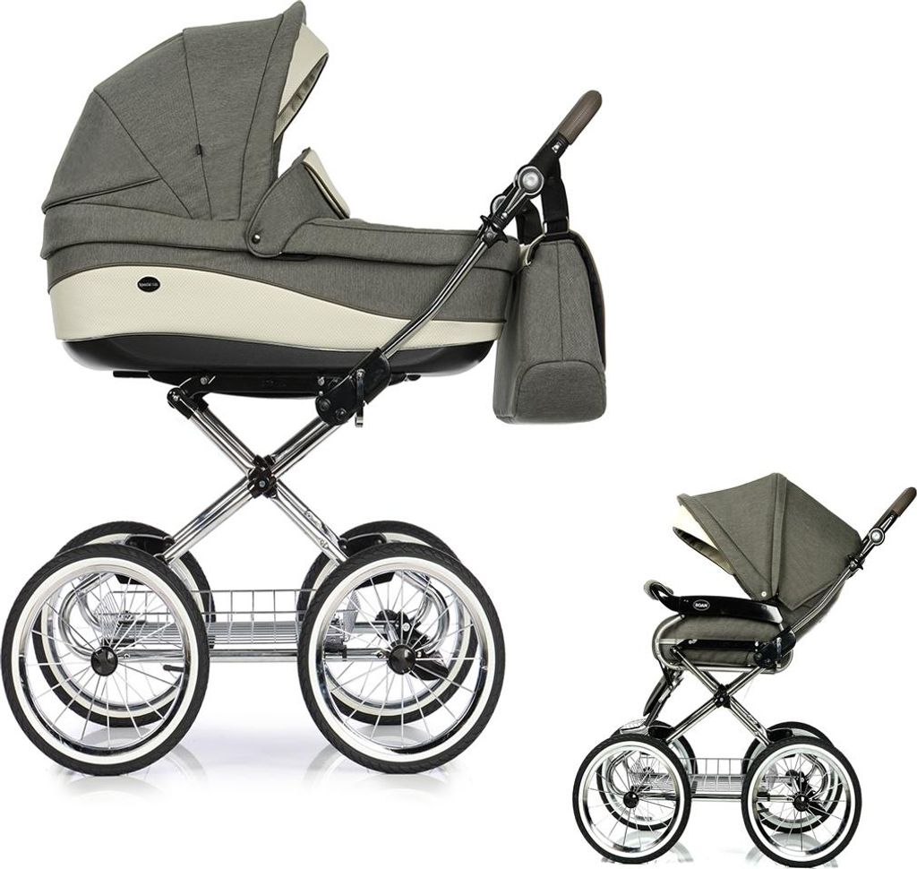 Emma Classic 2 in 1 inkl. Sportsitz und Zubehör in Farbe Olivegrau-Creme (E-3) - erhältlich in 6 weiteren Farben