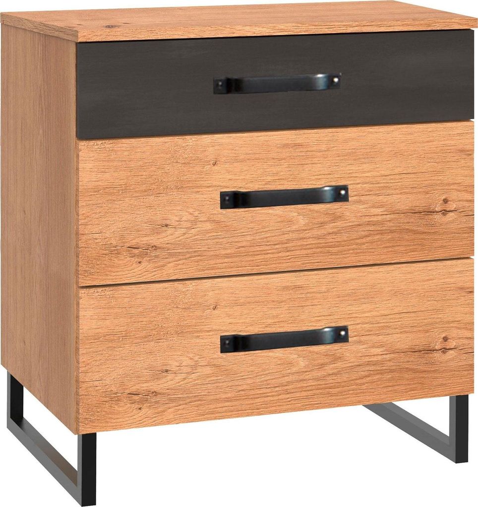 Nachtschrank Detroit Nachtkommode 58x41x54cm plankeneiche Produktbild 