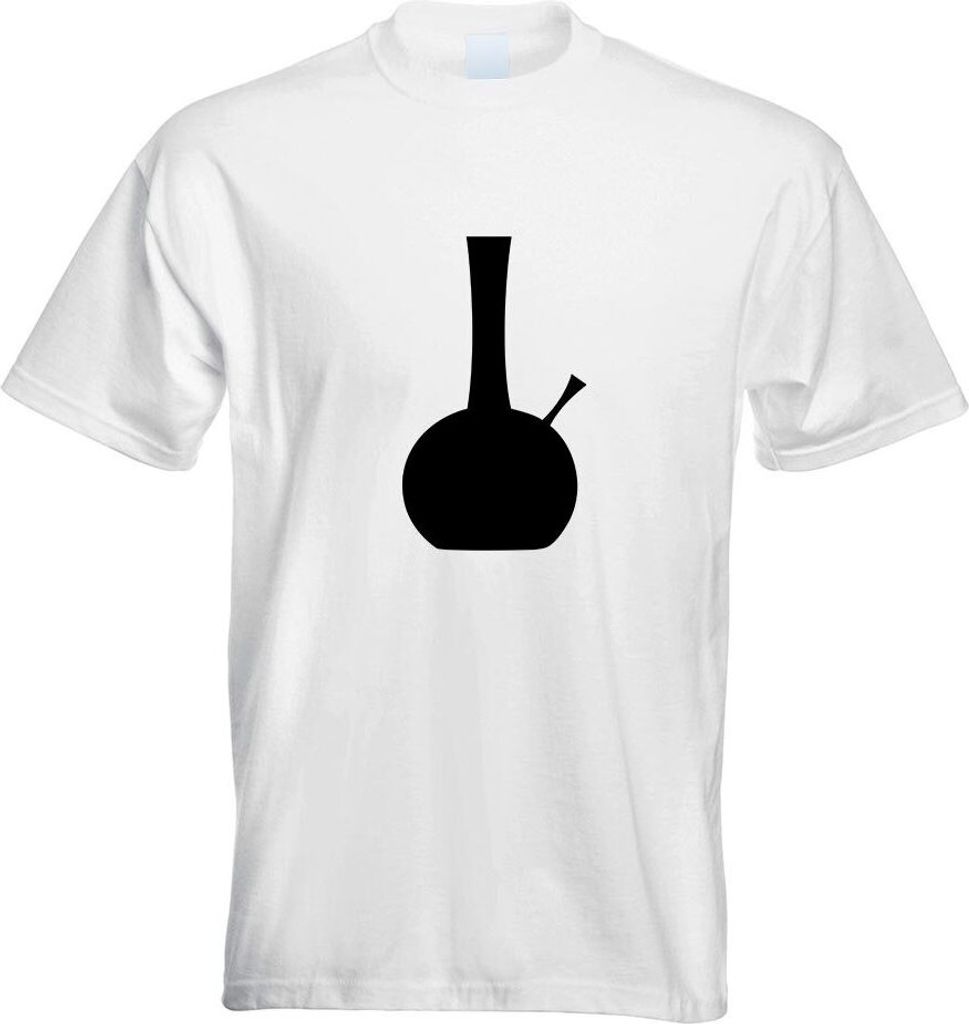 Kiwistar - T-Shirt - Weiss - Bong Motiv Bedruckt Funshirt Design Print - mit Motiv Bedruckt - Funshirt Design - Sport - Freizeit - Herren - M