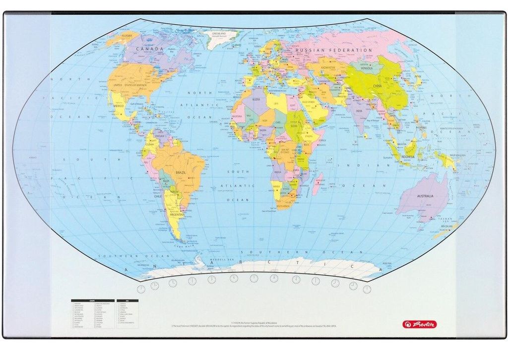 herlitz 300007168 herlitz Sottomano con mappa politica del Immagine del prodotto 