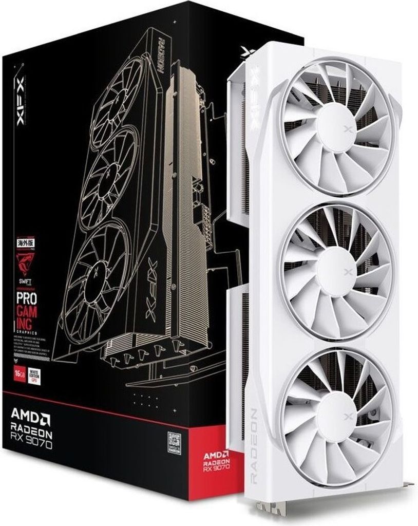 XFX Radeon RX 9070 Swift OC, Grafikkarte, (RDNA4, GDDR6, 3x