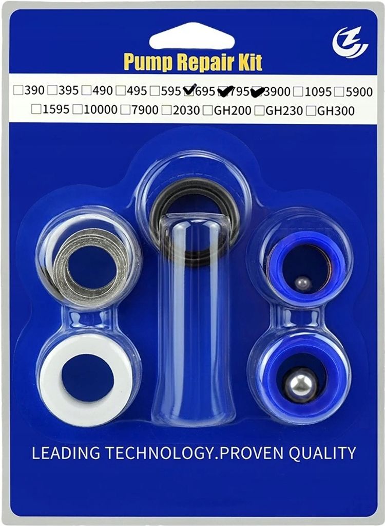 Rosfix Set Pumpen Reparatursatz – Ersatzteil für Farbspritzgerät Graco Ultra Max II 695/795, GMax 3900, LineLazer 3900 | Dichtungen, Kugeln, O-...