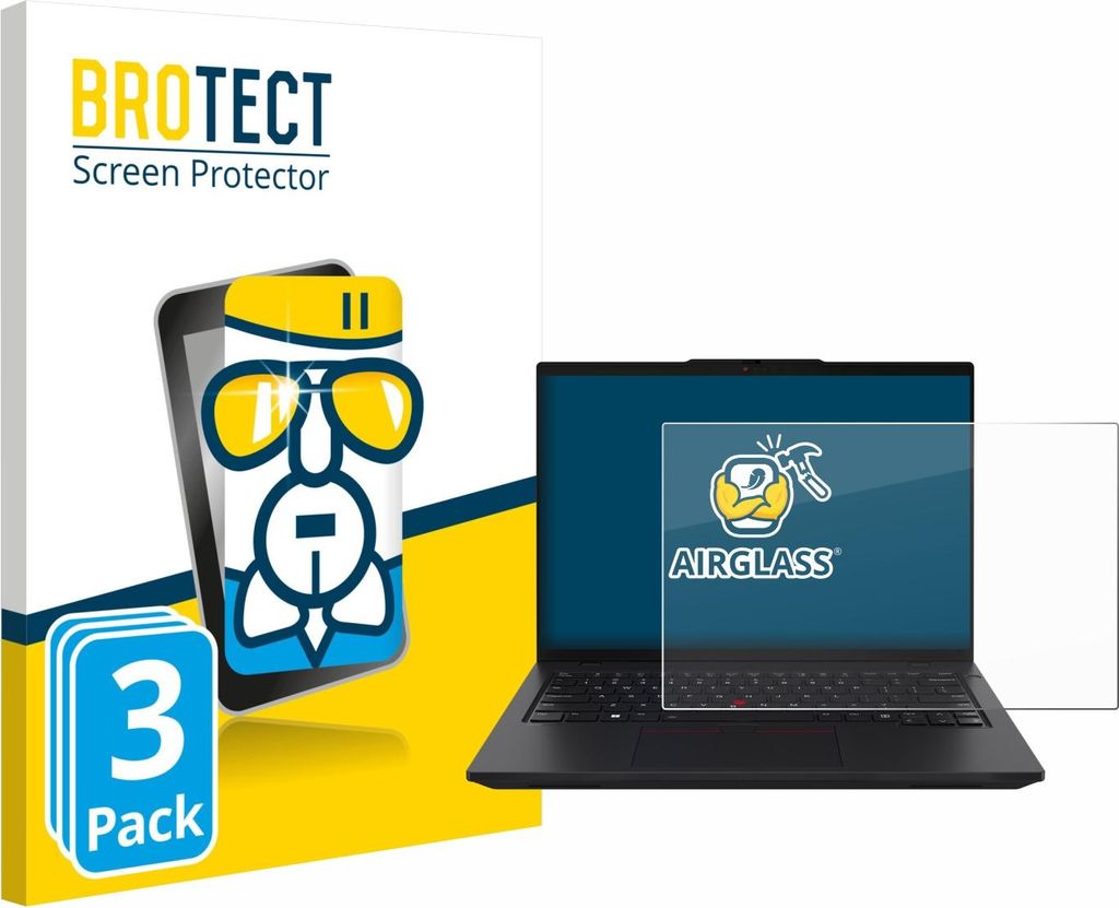 3x BROTECT Schutzglas für Lenovo ThinkPad L14 Gen 6 Schutzfolie Panzer Folie Glas Display Schutz klar