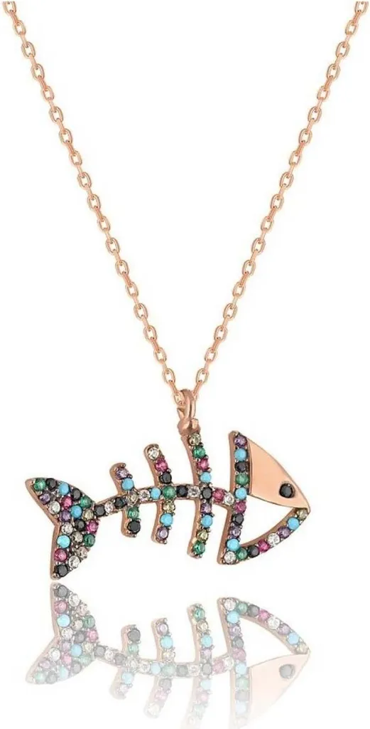 Collier en argent 925 à motifs chevrons : cadeau idéal thème maritime