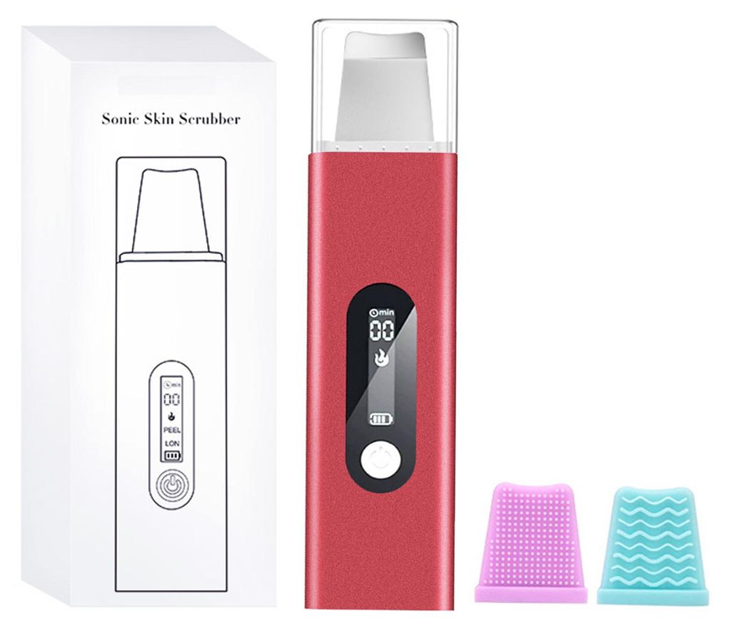 Bestauty Ultraschall-Gesichtsreinigungsspatel mit Wärmefunktion zur Entfernung von Mitessern, Akne, Hornhaut und Make-up. 3 Modi, 500 mAh Akku, US...