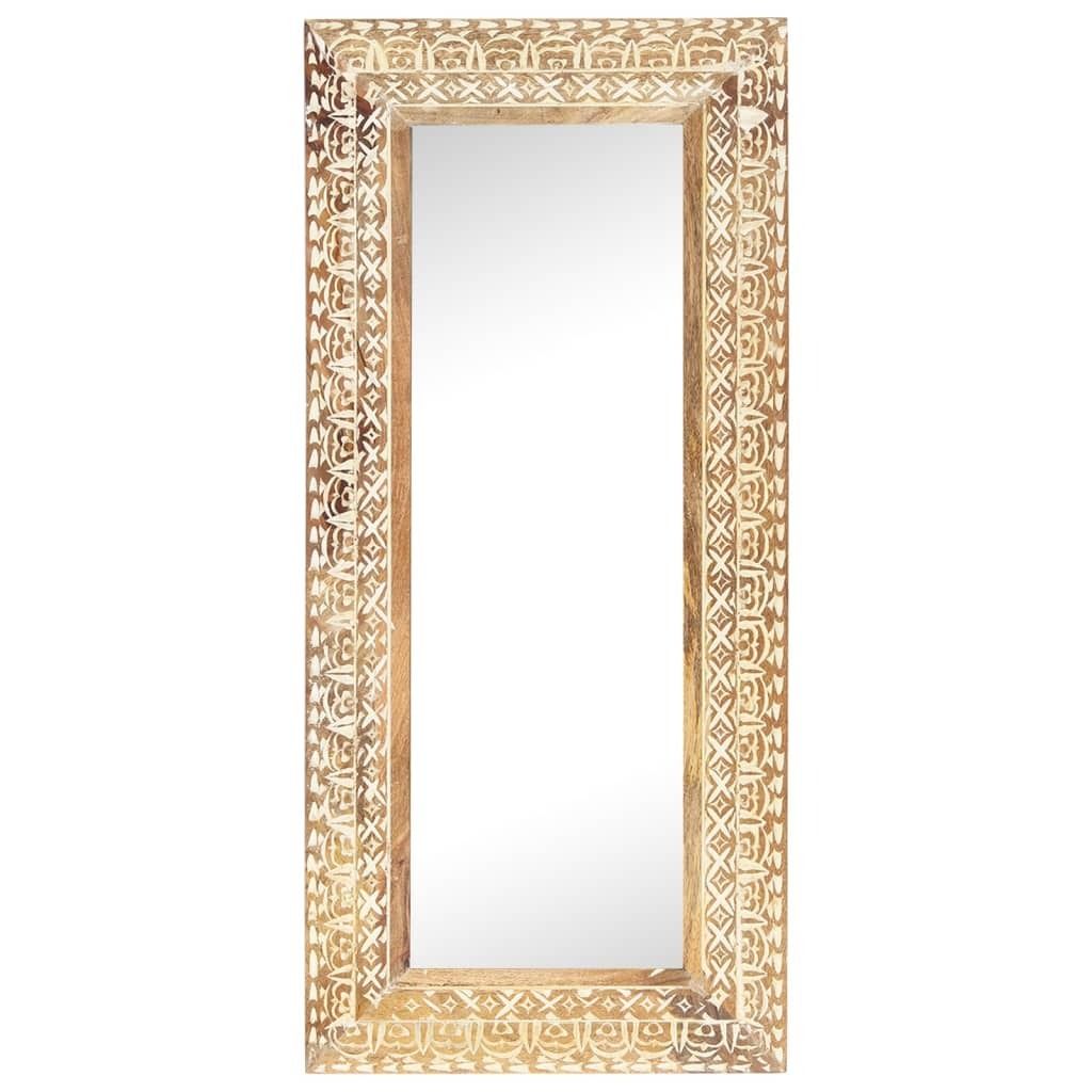 vidaXL Spiegel Handgeschnitzt 110x50x2,6 cm Massivholz Produktbild 