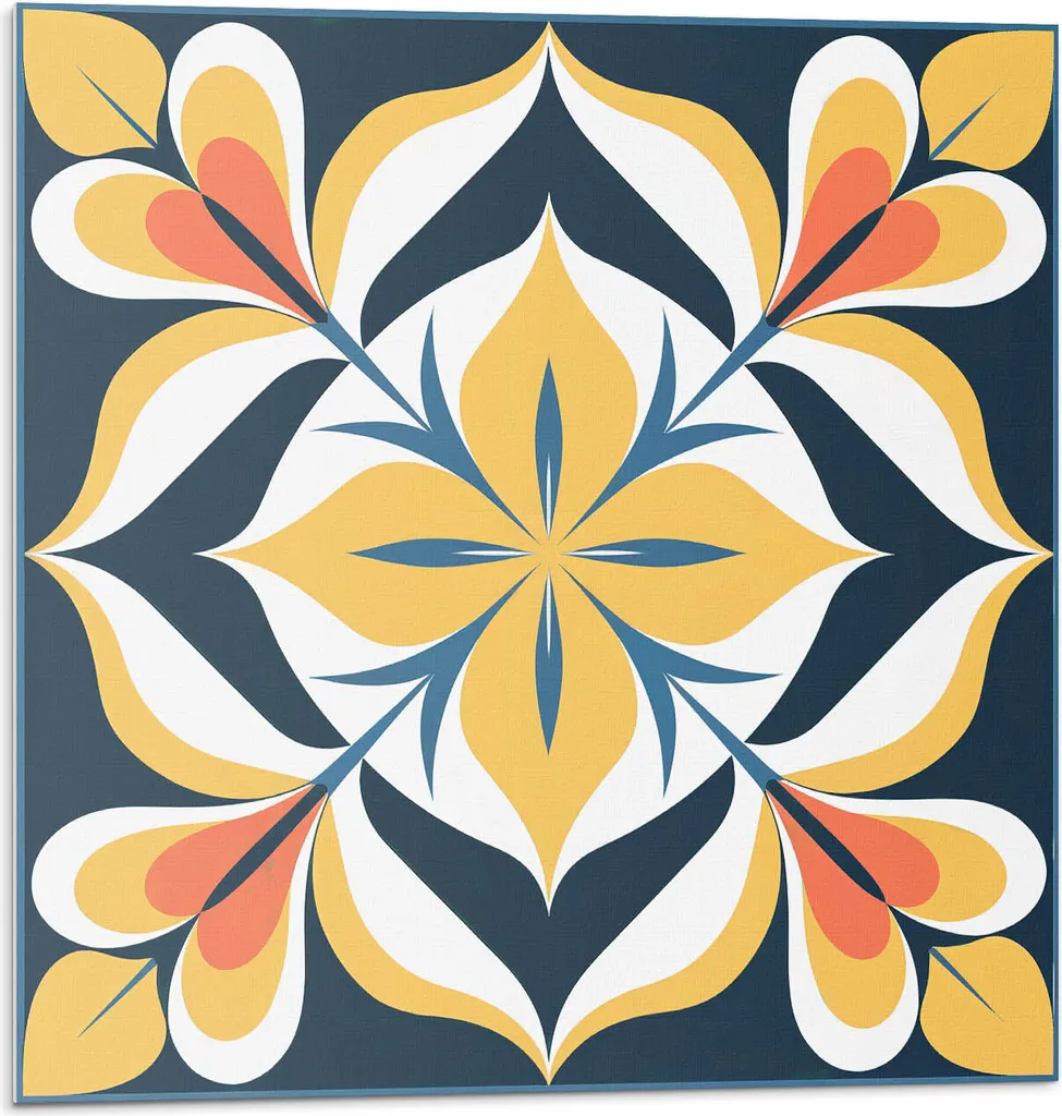 Pannelli Murali 3D Motivo Floreale Autoadesivi 50x50cm - Decorazione Casa