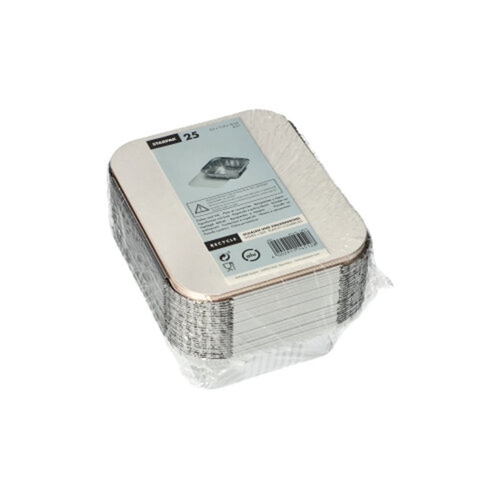 PAPSTAR 14512 25 PAPSTAR Aluschalen mit Deckel   500 ml Immagine del prodotto 