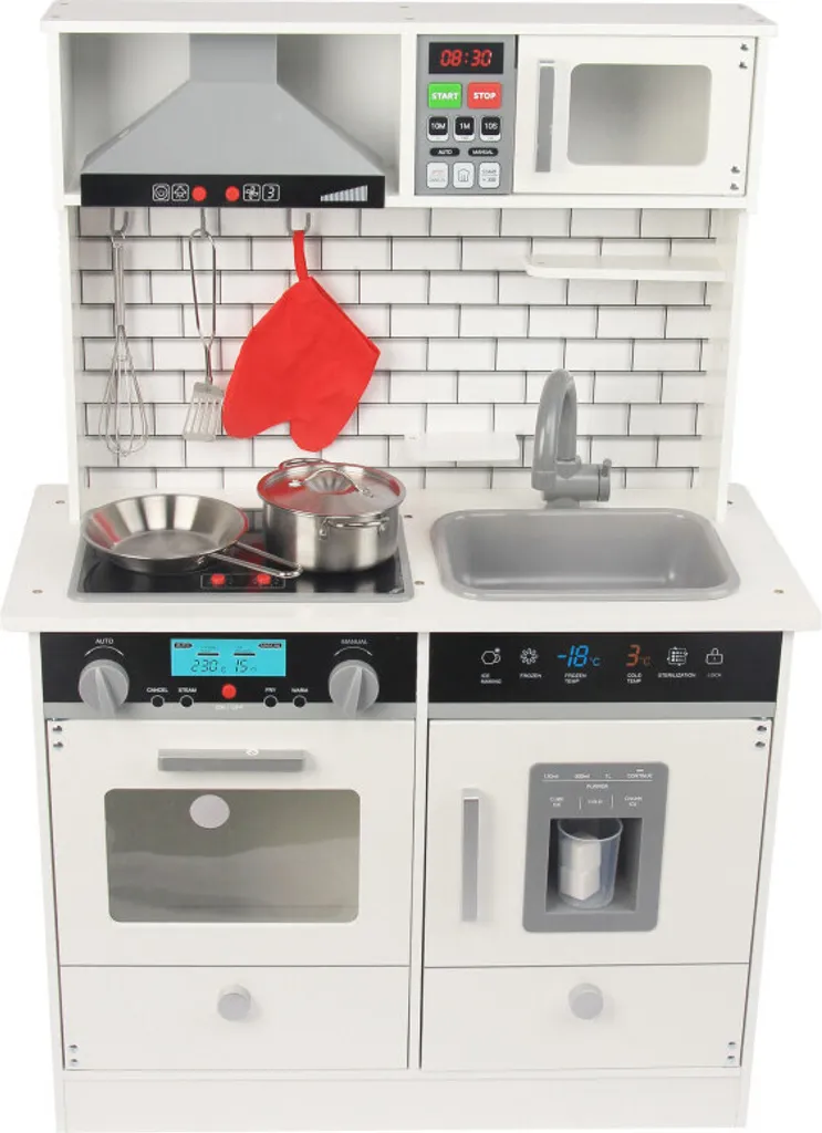 Cuisine en bois enfants avec rangements 4iQ BittyBakers 93 cm