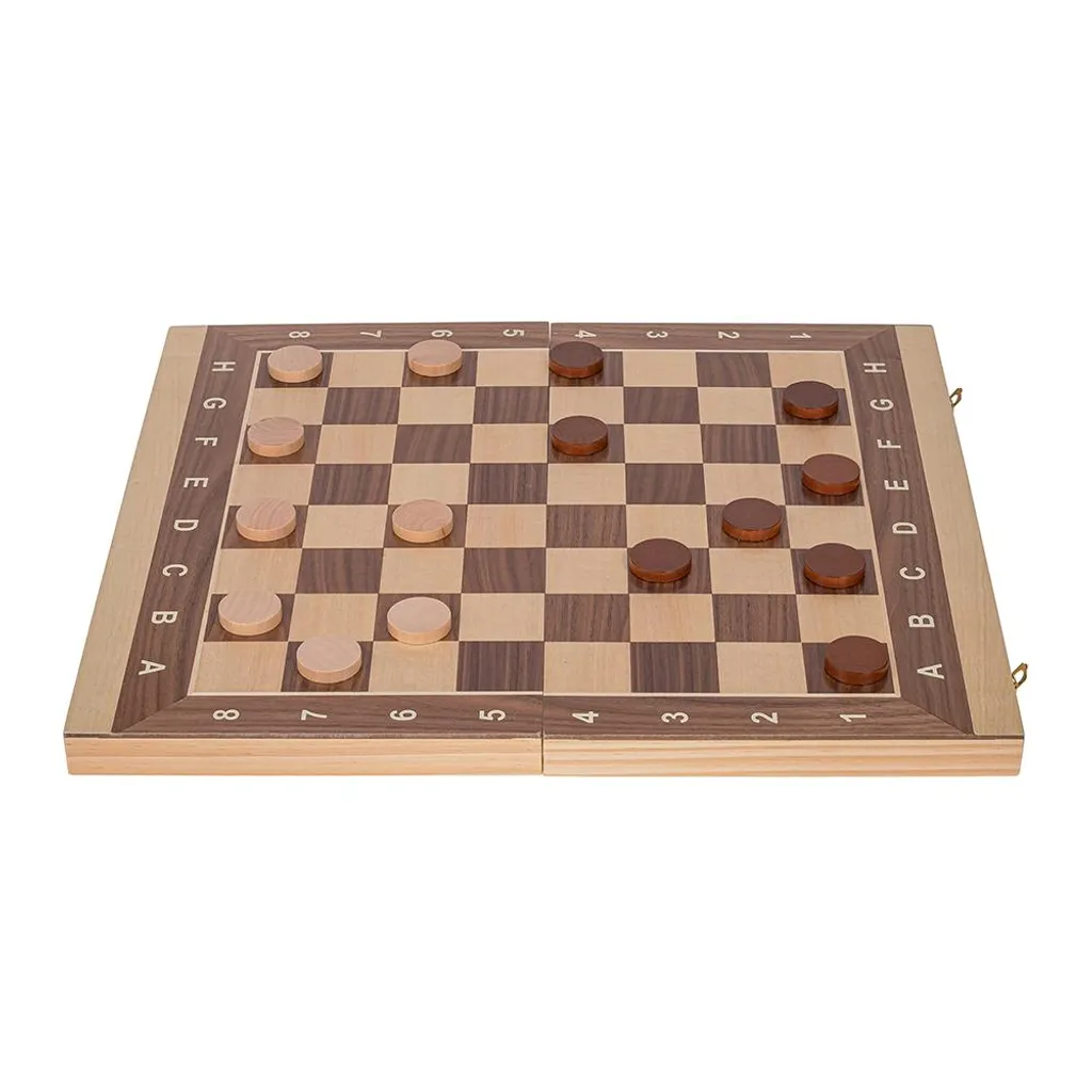 Échecs et Backgammon grand format 44 cm en bois noble SQUARE - 3