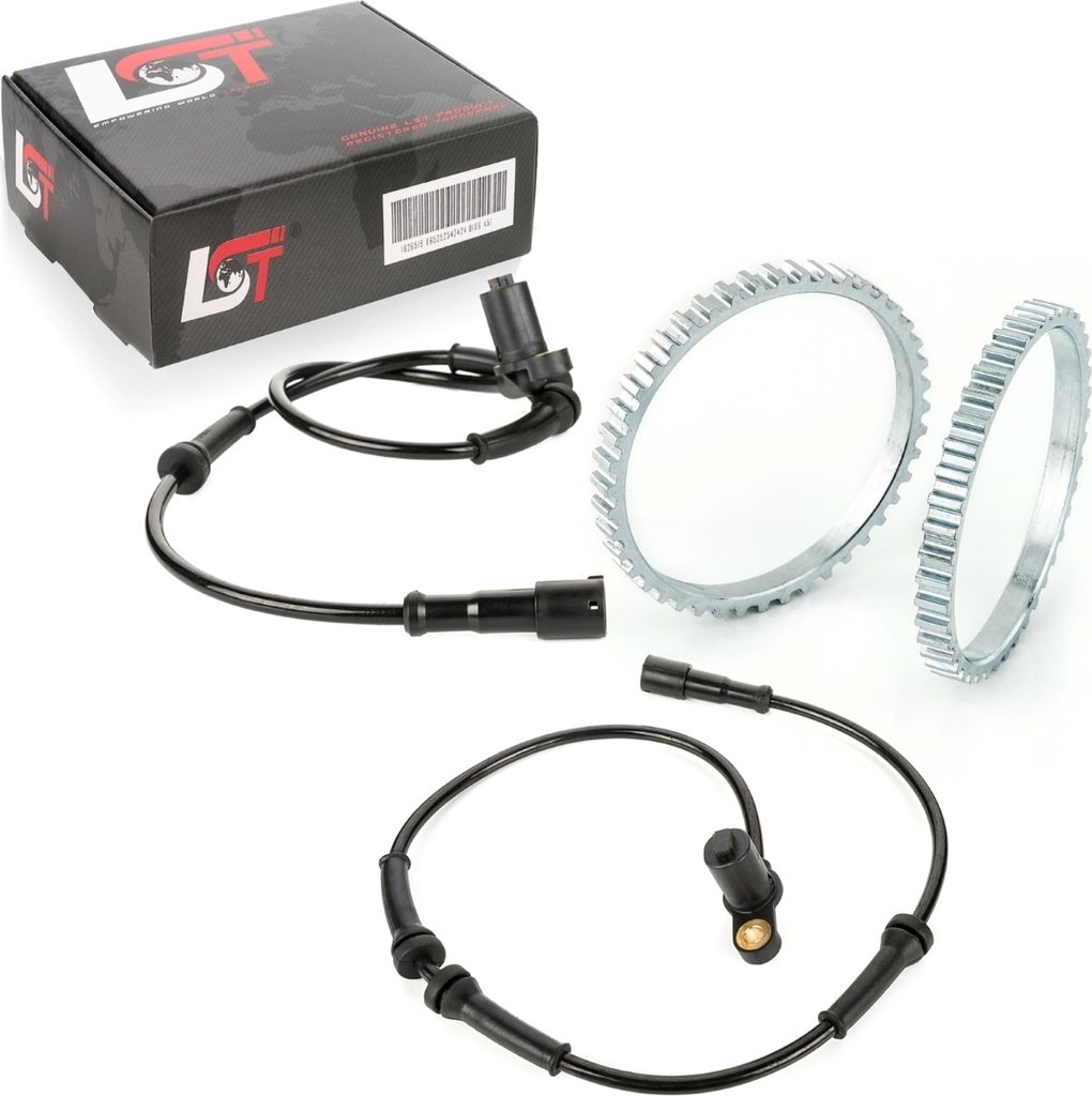 2x ABS-Sensor und ABS-Ring Set Vorderachse 44 Zähne für RENAULT MEGANE SCENIC I
