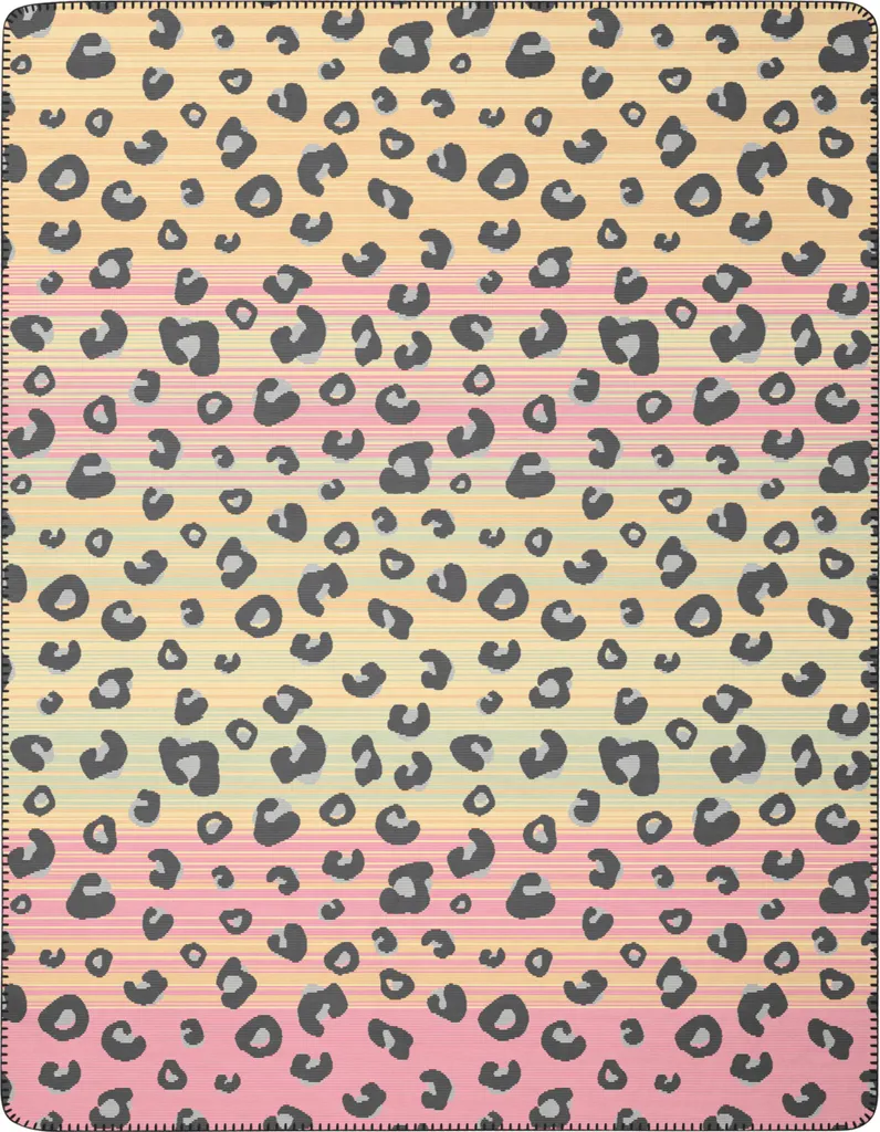 Plaid Douillet Enfant et Adolescent Wild Leo Biederlack en Coton Doux