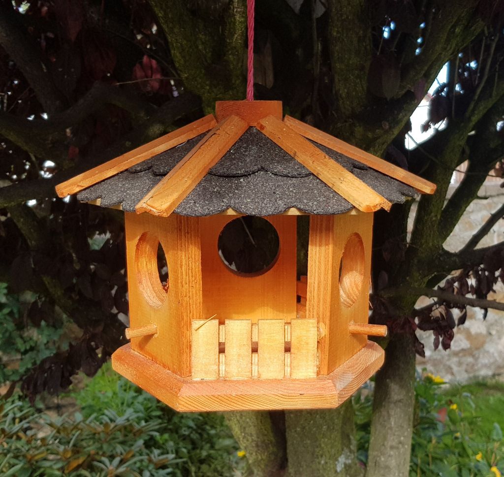 Vogelhaus, Vogelhäuschen zum hängen schwarz Typ 3 NEU Produktbild 