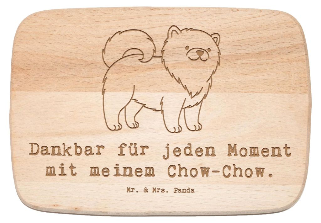 Mr. & Mrs. Panda Holzschneidebrett Chow-Chow Moment - Transparent - Geschenk, Holzbrett, Schneidebrett, massivholzbrett, Frühstücksbrett, Asiatis...