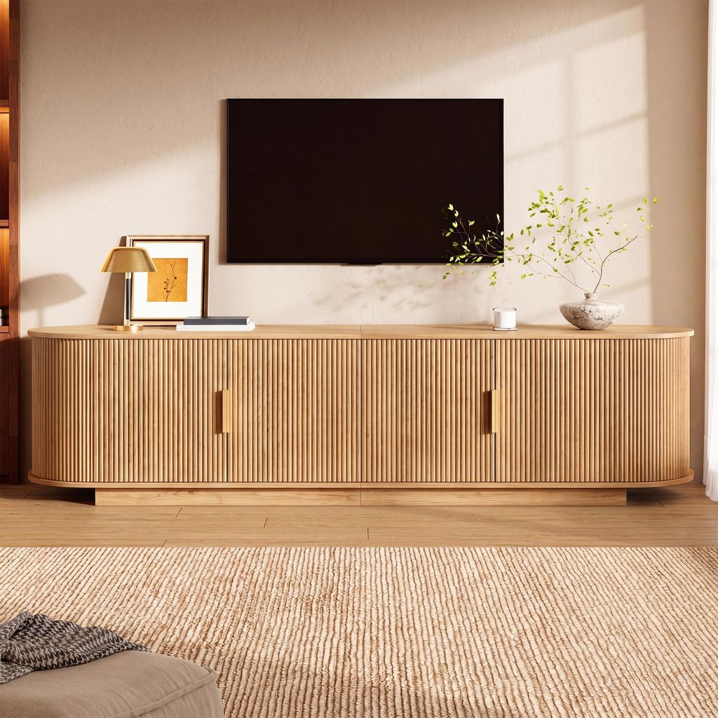 Mobile TV okwish con maniglie in metallo, mobile basso con Immagine del prodotto 