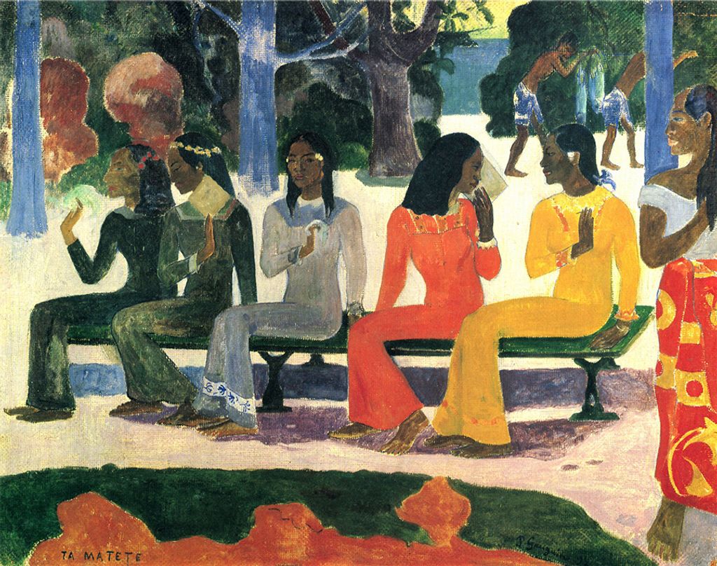 Legendarte - Kunstdruck auf Leinwand - Ta Matete (der Markt) Paul Gauguin - Wanddeko, Canvas cm. 80x100
