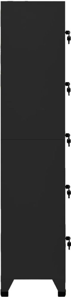 vidaXL Schließfachschrank Schwarz 38x40x180 cm Stahl Produktbild 
