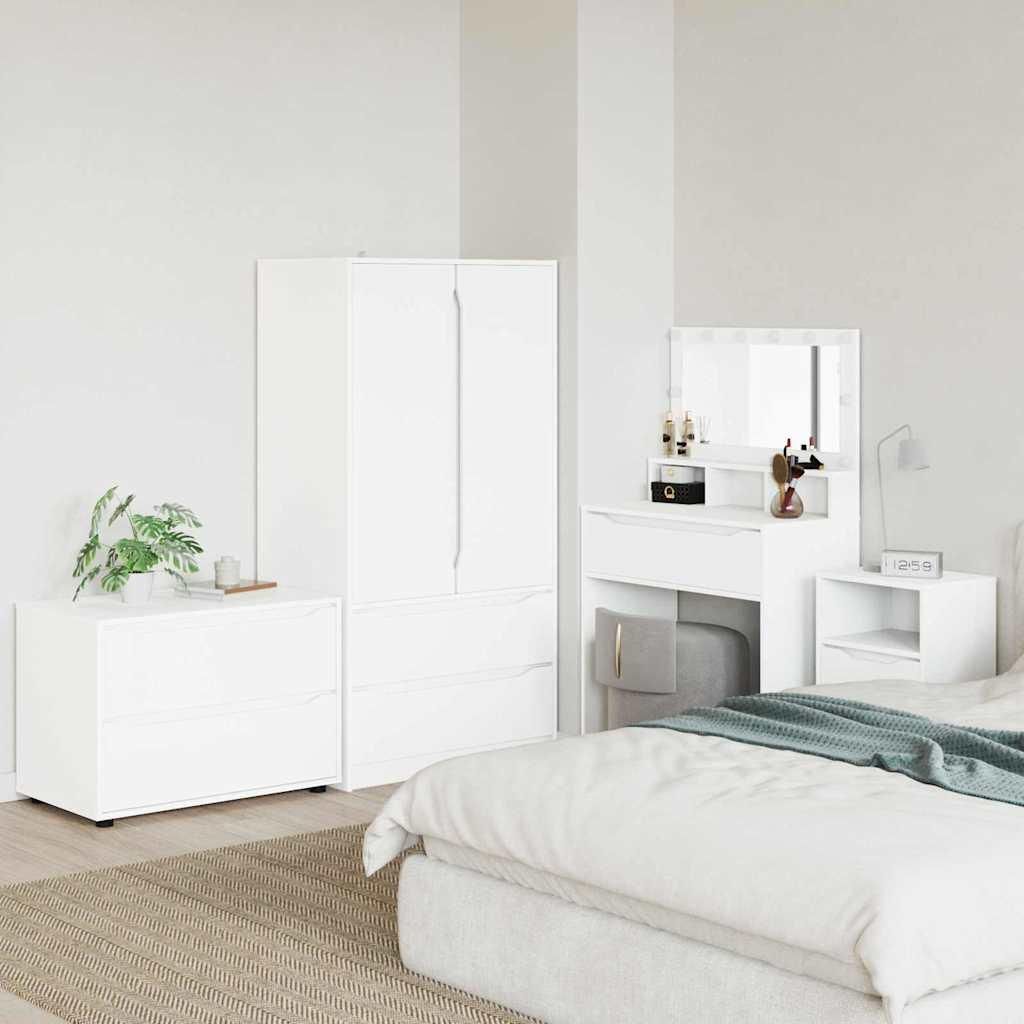 "Schlussverkauf" Aufbewahrungsschrank 1 PC - Mehrzweckschrank für Wohnzimmer/Büro - Weiß 80x48x57 cm Holzwerkstoff C7176