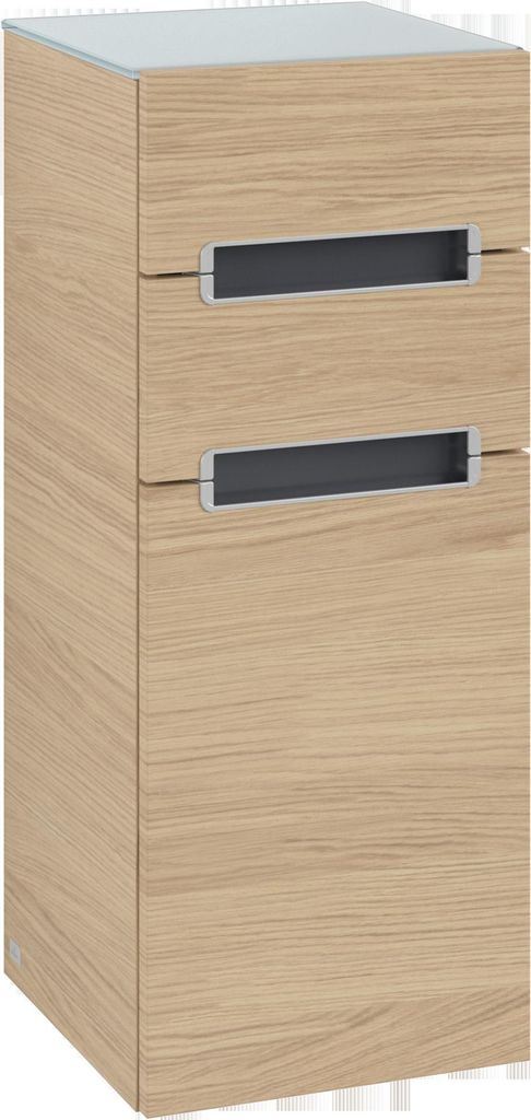 Villeroy & Boch Subway 2.0 Seitenschrank, eine Tür Anschlag rechts, 2 Schubladen, Glass White, A7131SVJ